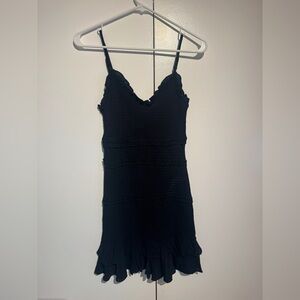 Olivaceous Midnight Ruffle Dress